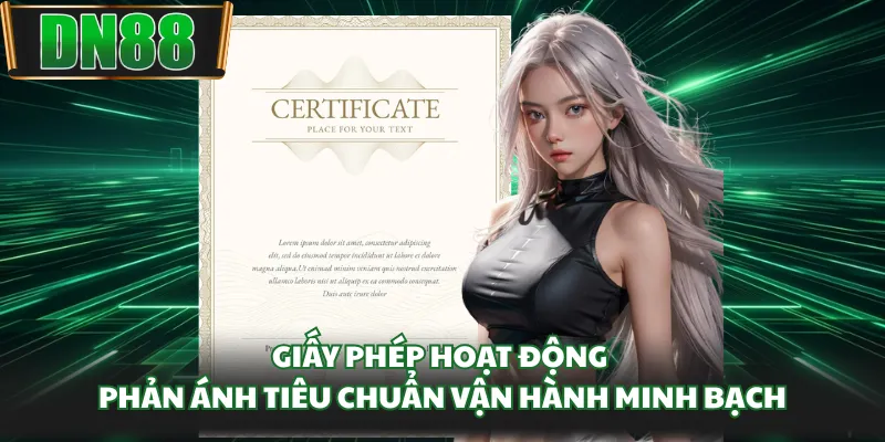 Giấy phép hoạt động phản ánh tiêu chuẩn vận hành minh bạch